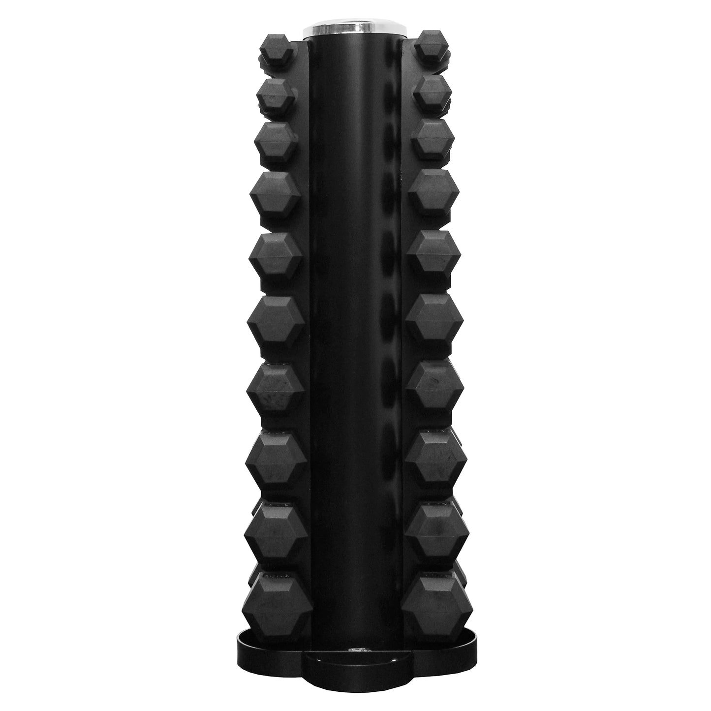Titanium USA 1-10kg Rubber Hex Dumbbells with Stand