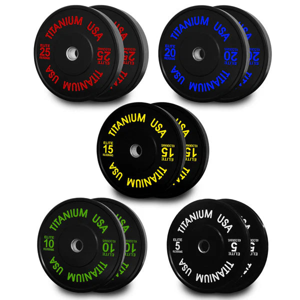 Titanium Stealth 150kg Bumper Plate Package