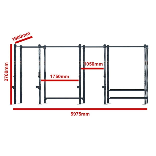 Competition Series 4 Cell Wide Rig with Storage Racks