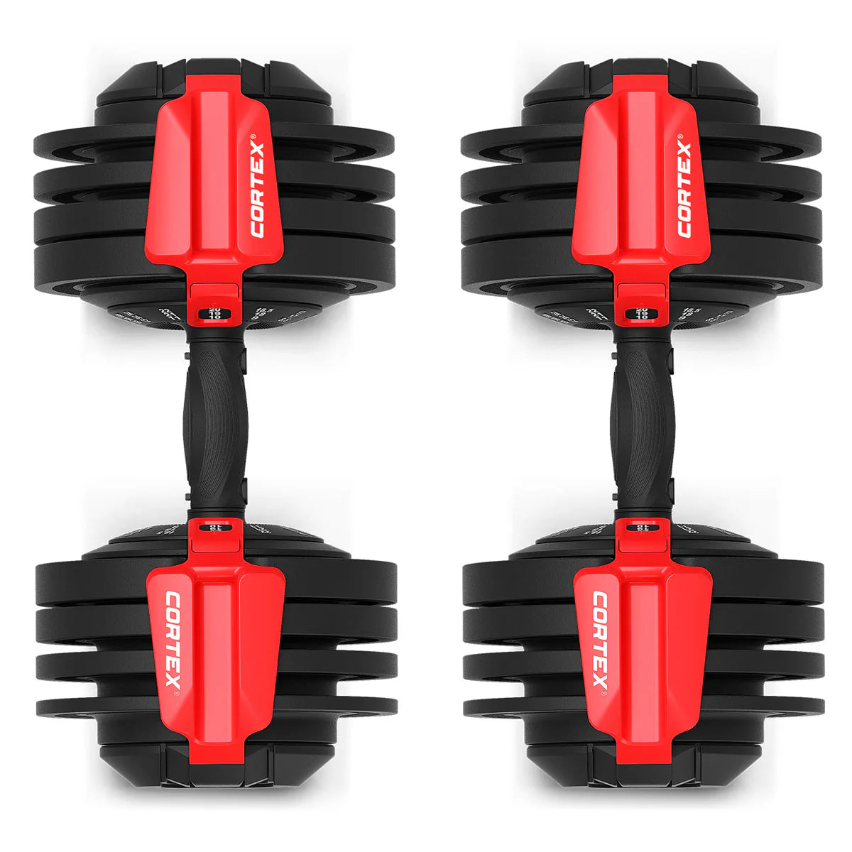 Cortex Revolock V2 48kg Adjustable Dumbbell + Barbell + Kettlebell All-in-One Set (24kg Pair) with Stand