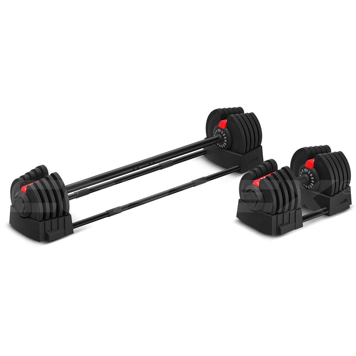 Cortex Revolock V2 40kg Adjustable Dumbbell & Barbell All-in-One Set (40kg Single)