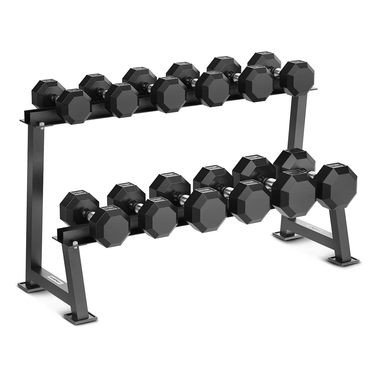 Cortex 270kg Hex Dumbbells Set with Stand 10kg-35kg (6 pairs) - Manic Fitness