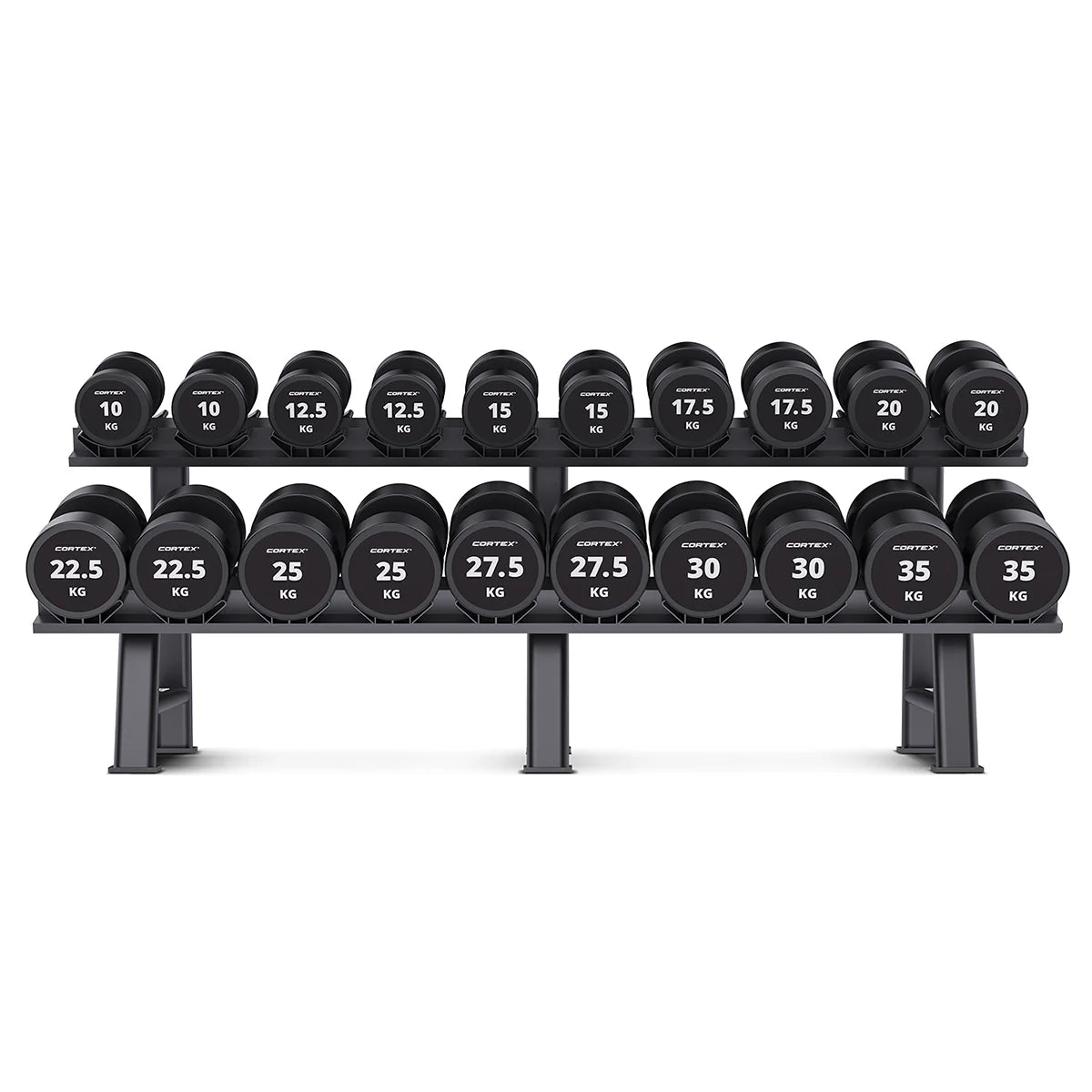 Cortex 360kg Hex Dumbbell Set 10kg-30kg (9 pairs) - Manic Fitness