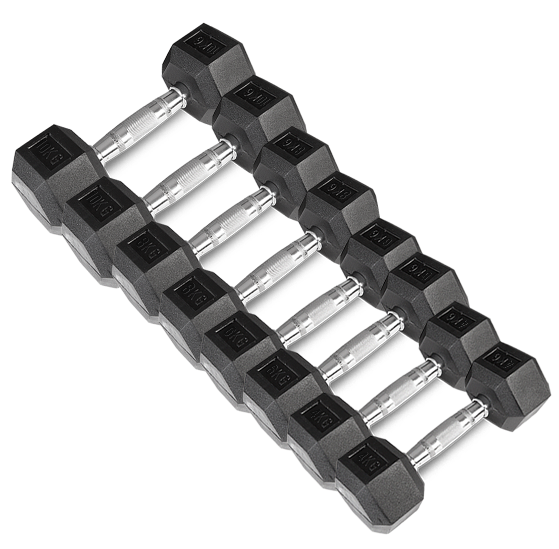 Cortex Hex Dumbbell 4kg - 10kg Set (4 Pairs) & Stand
