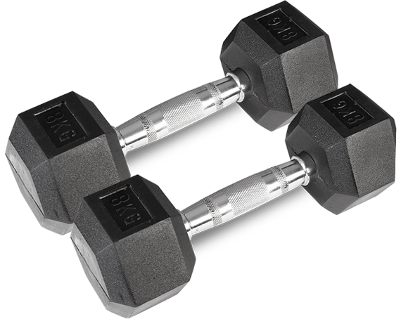 Cortex Hex Dumbbell 4kg - 10kg Set (4 Pairs) & Stand