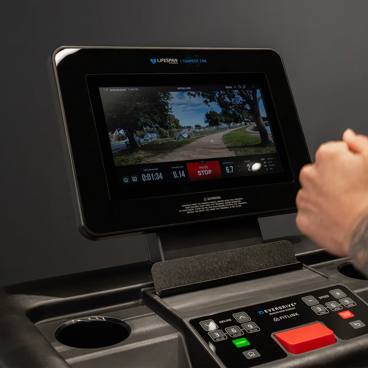 Tempest CRX Commercial Smart Treadmill with 15.6" TFT Touch Display