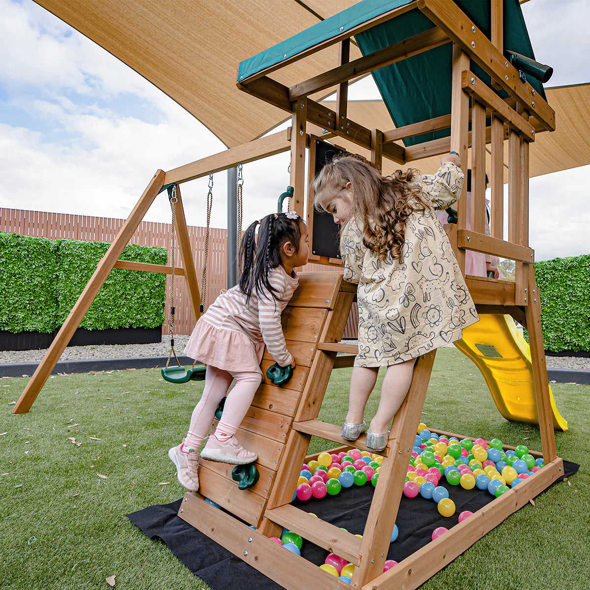 Lifespan Kids Greenvale Play Centre with 1.8m Yellow Slide