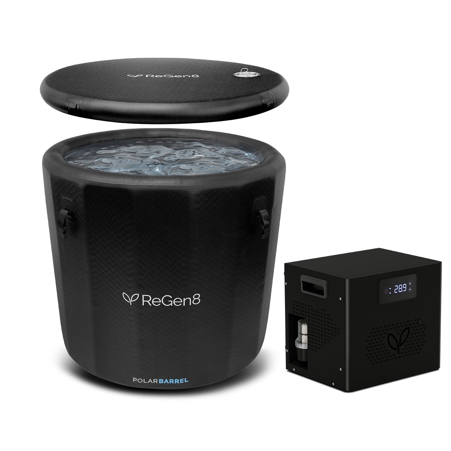 Regen8 PolarBarrel Cold Plunge Ice Bath with T1 Chiller Unit
