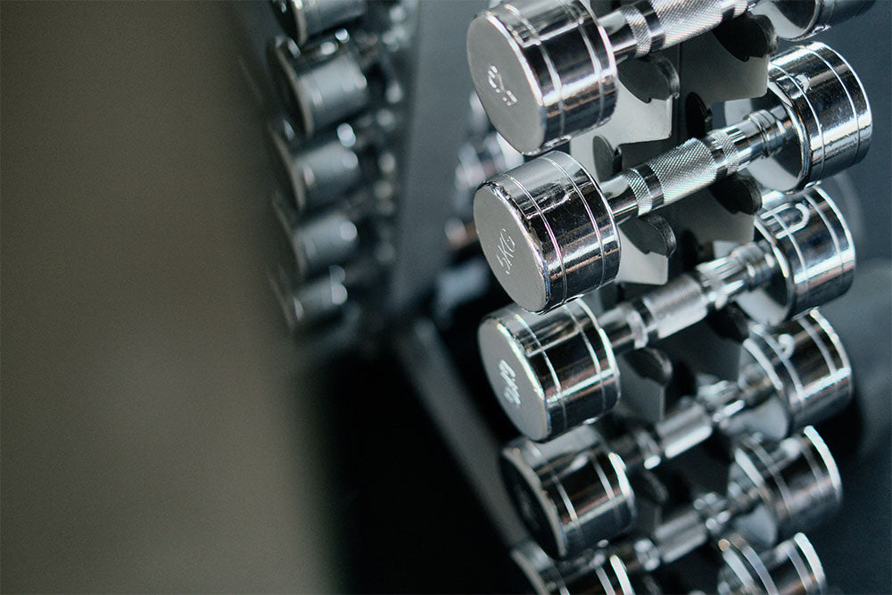 Dumbbells on rack - Manic Fitness