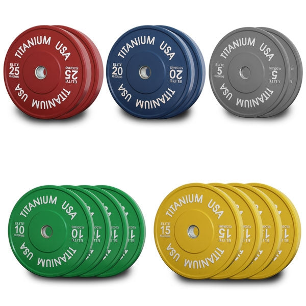 200kg Elite Series Bumper Plate Package