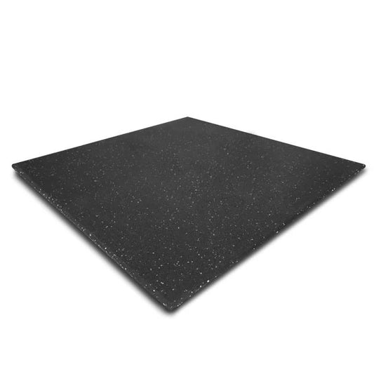 Heavy Duty 1m x 1m Rubber Gym Floor Tiles with Grey Fleck