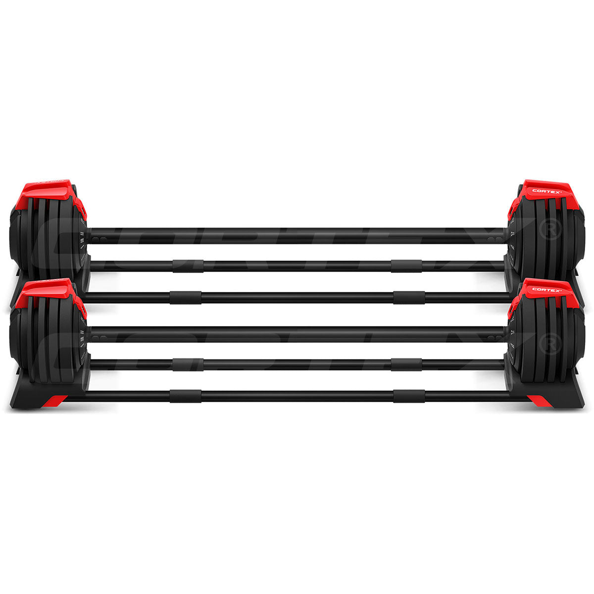 Cortex Revolock V2 48kg Adjustable Dumbbell + Barbell + Kettlebell All-in-One Set with Stand (24kg Pair)