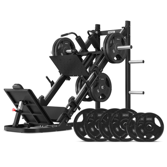 CORTEX LP-10 45 Degree Leg Press & Hack Squat + 100kg Olympic Tri-Grip Plate Package