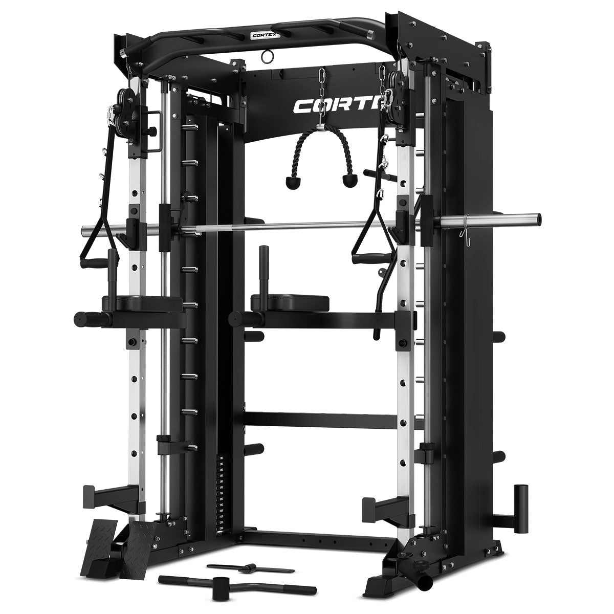 CORTEX SM-26 6-in-1 Power Rack with Dual Stack Smith & Cable Machine.