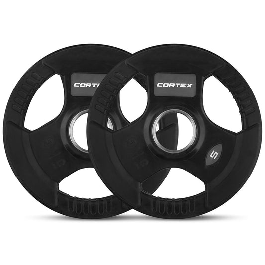 CORTEX 5kg Tri-Grip 50mm Olympic Plates (Pair)