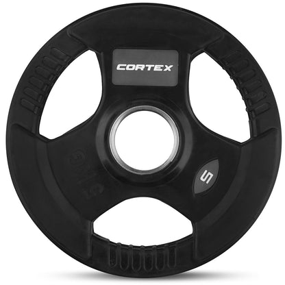 CORTEX 5kg Tri-Grip 50mm Olympic Plates (Pair)