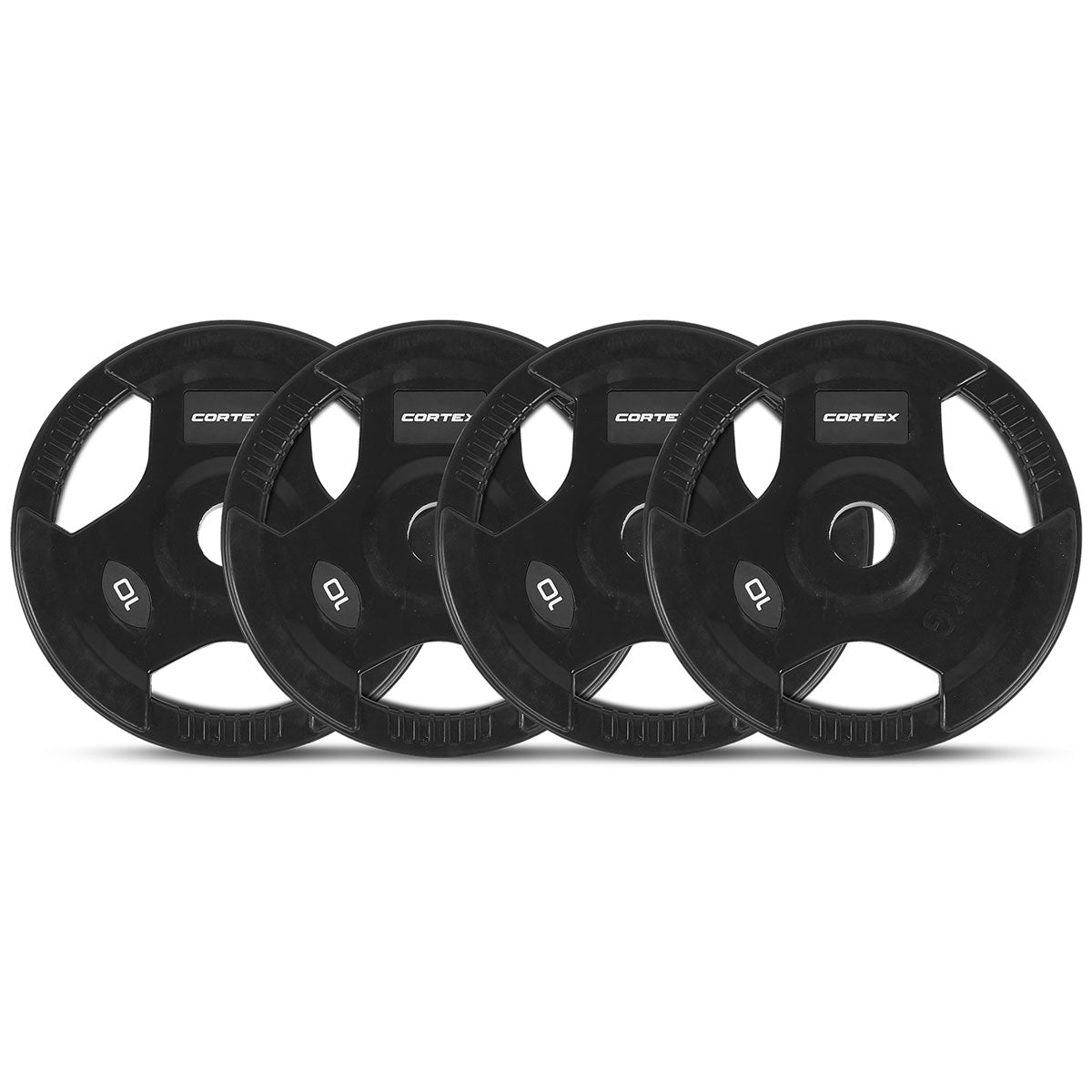 CORTEX 10kg Tri-Grip 50mm Olympic Plates (Set of 4)