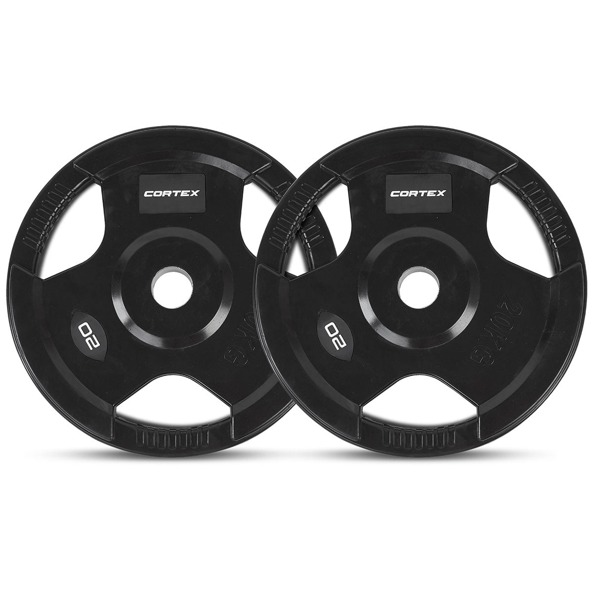 CORTEX 20kg Tri-Grip 50mm Olympic Plates (Pairs)