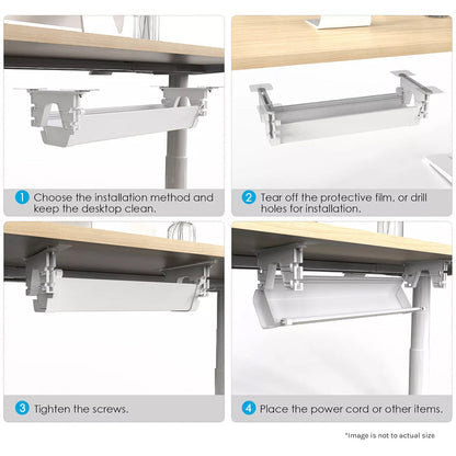 ErgoDesk Automatic Standing Desk 1500mm (Oak) + Cable Management Tray