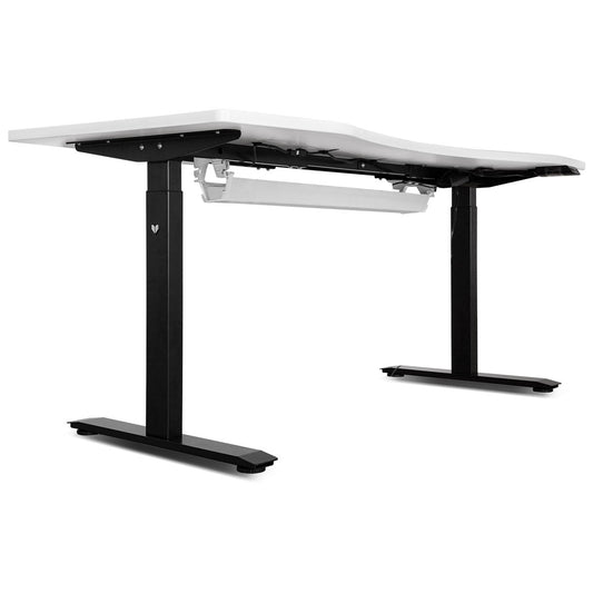 ErgoDesk Automatic Standing Desk 1500mm (White) + Cable Management Tray