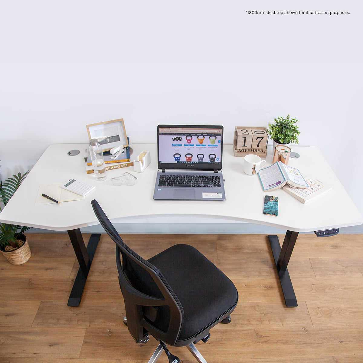 ErgoDesk Automatic Standing Desk 1500mm (White)