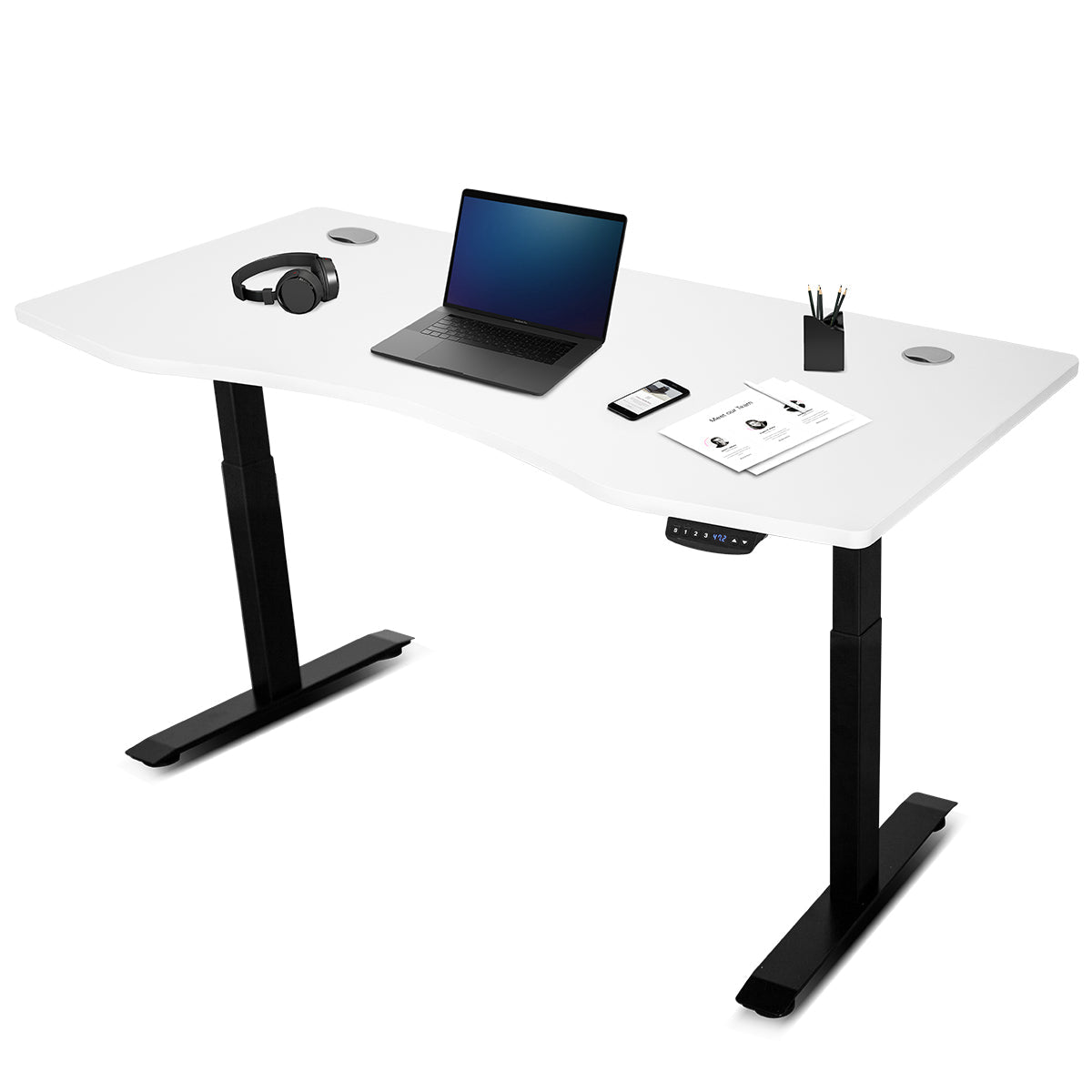 ErgoDesk Automatic Standing Desk 1500mm (White)