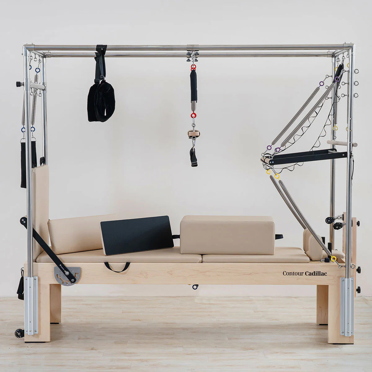 Contour Cadillac Pilates Reformer with Full Trapeze Table (Beige)