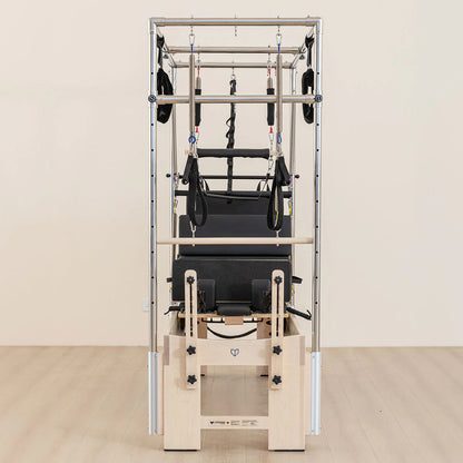 Contour Cadillac Pilates Reformer with Full Trapeze Table (Black)