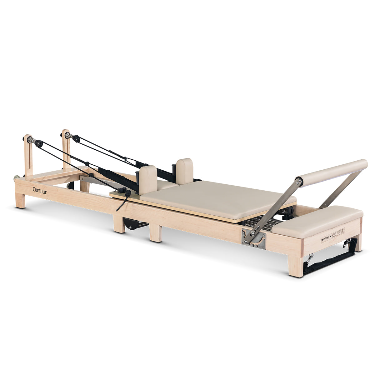 Contour Folding Wooden Pilates Reformer Machine (Beige)