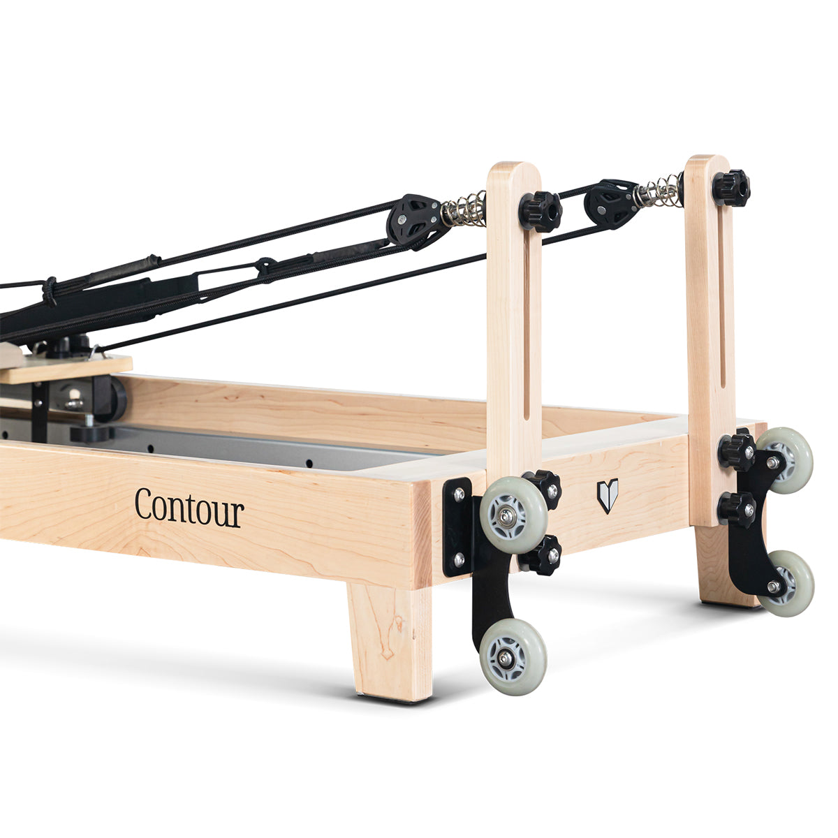 Contour Folding Wooden Pilates Reformer Machine (Beige)