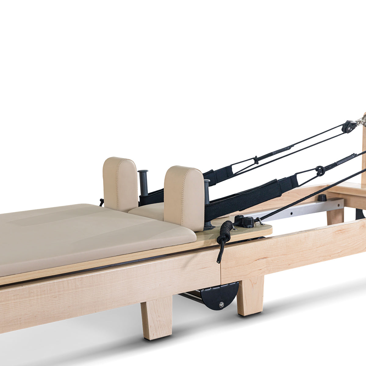 Contour Folding Wooden Pilates Reformer Machine (Beige)