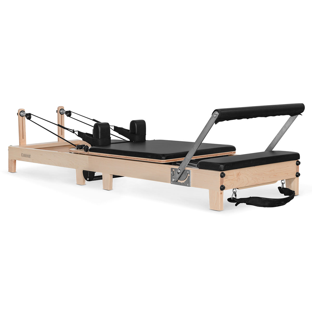 Contour Folding Wooden Pilates Reformer Machine (Black)