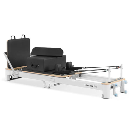 Contour Pro Folding Aluminium Pilates Reformer Machine (Black)