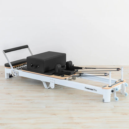Contour Pro Folding Aluminium Pilates Reformer Machine (Black)