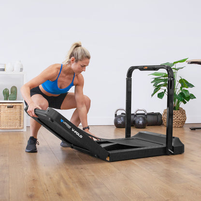 V-FOLD Treadmill with ErgoDesk Automatic Standing Desk 1800mm in Oak