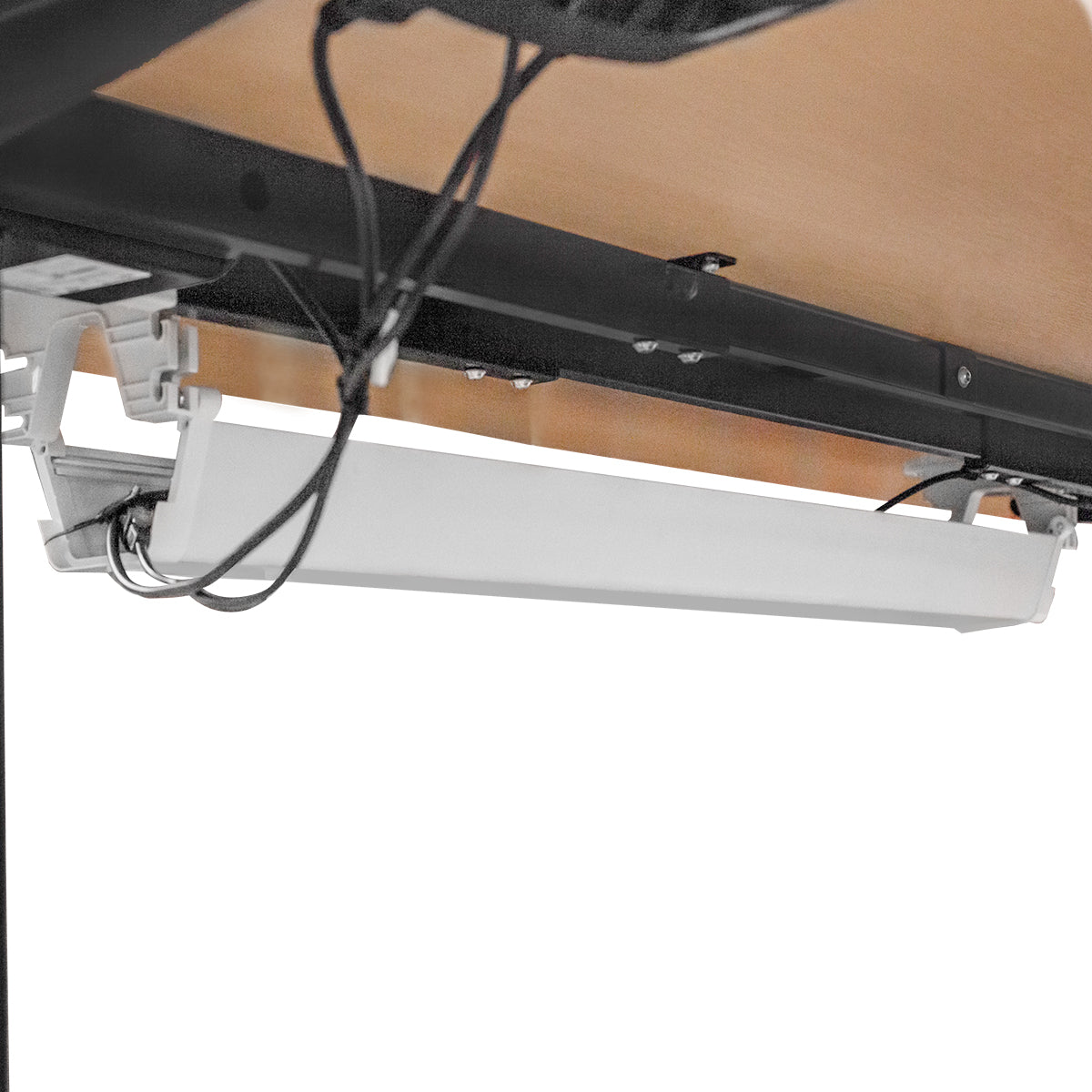 V-Fold Treadmill with ErgoDesk Automatic Oak Standing Desk 1800mm + Cable Management Tray