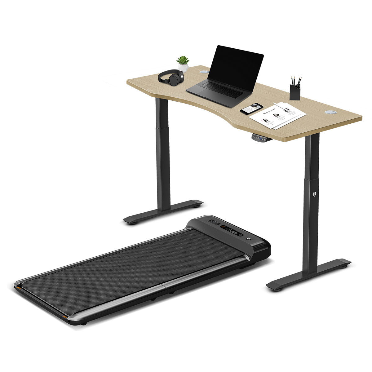 WalkingPad™ M2 Treadmill with ErgoDesk Automatic Standing Desk (Oak) 1500mm