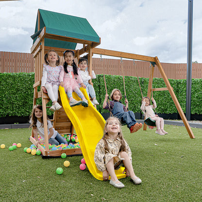 Lifespan Kids Greenvale Play Centre with 1.8m Yellow Slide