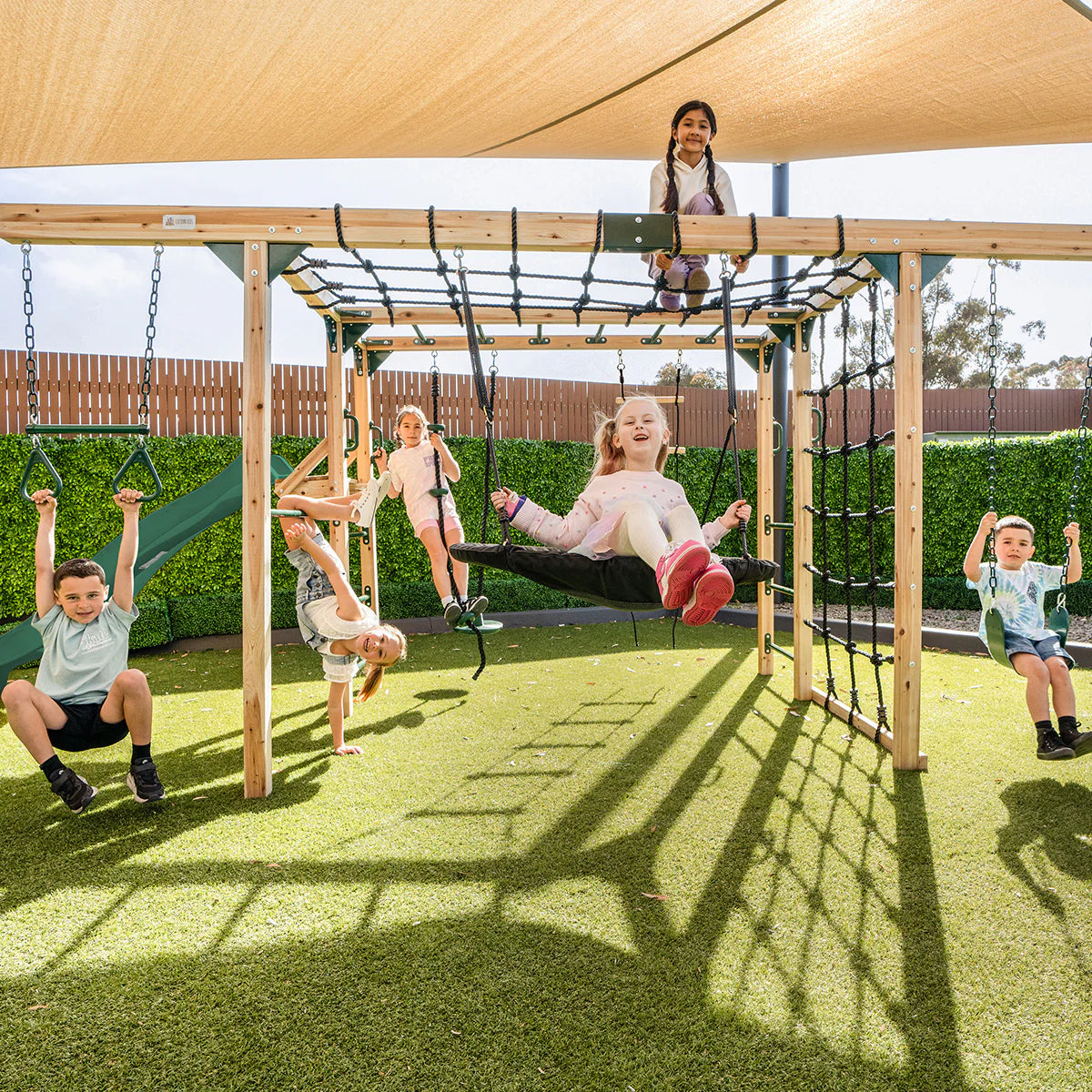 Lifespan Kids Orangutan Climbing Cube Jungle Gym Play Centre + Green Slide