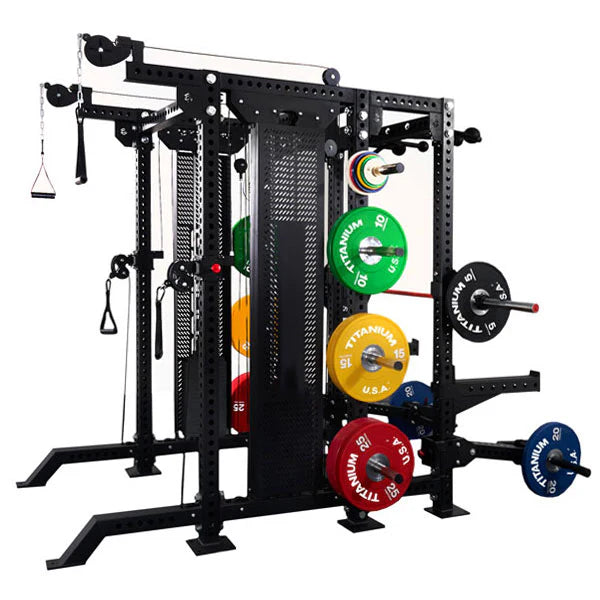 Titanium USA M90 Modular Series Functional Trainer with Squat Rack Combo