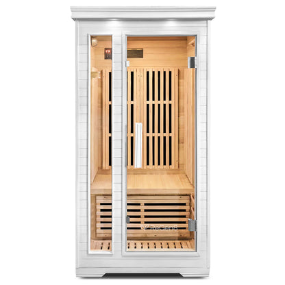 ReGen8 Solo Indoor - 1 Person Infrared Sauna (White)