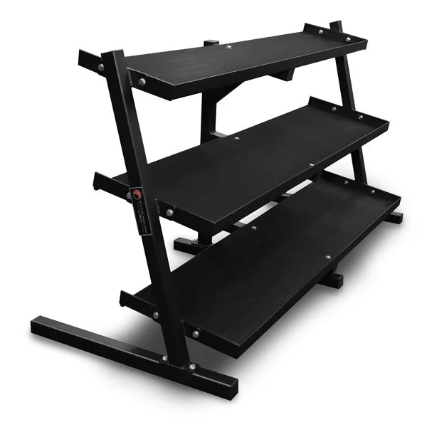 Titanium USA 3 Tier Commercial Flat Tray Hex Dumbbell Rack