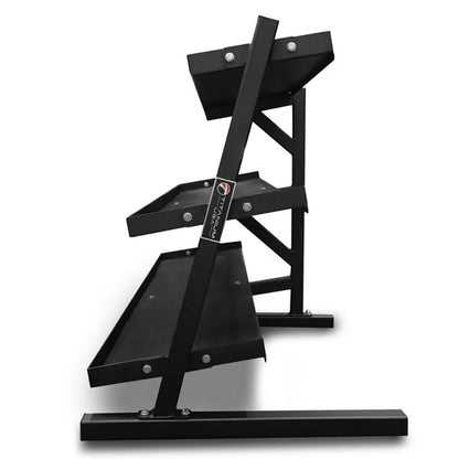 Titanium USA 3 Tier Commercial Flat Tray Hex Dumbbell Rack