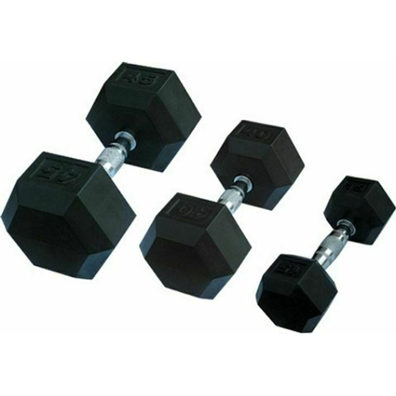 Bodyworx Rubber Hex Dumbbells (Pair) - Manic Fitness