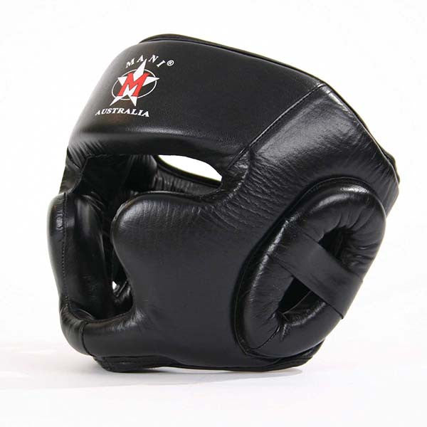 Mani Leather Full Face Pre-Moulded Head Guard - Manic Fitness