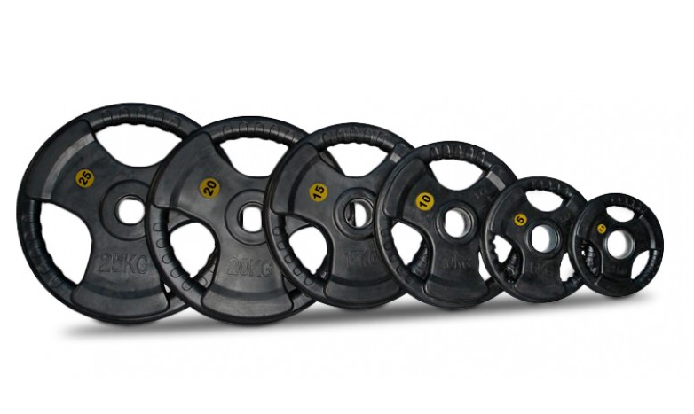 Rubber olympic grip plates - Manic Fitness